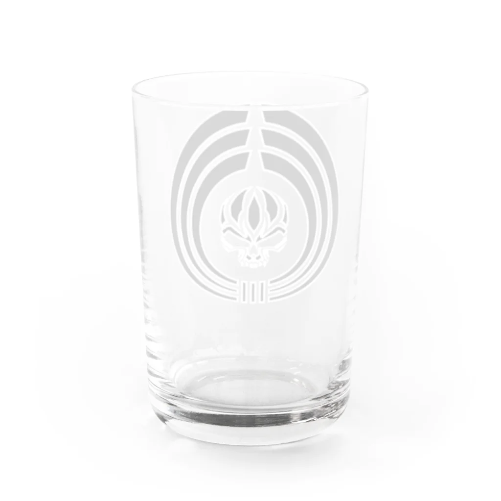 Ａ’ｚｗｏｒｋＳの熨斗輪に髑髏 白枠黒（オリジナル家紋シリーズ） グラス反対面
