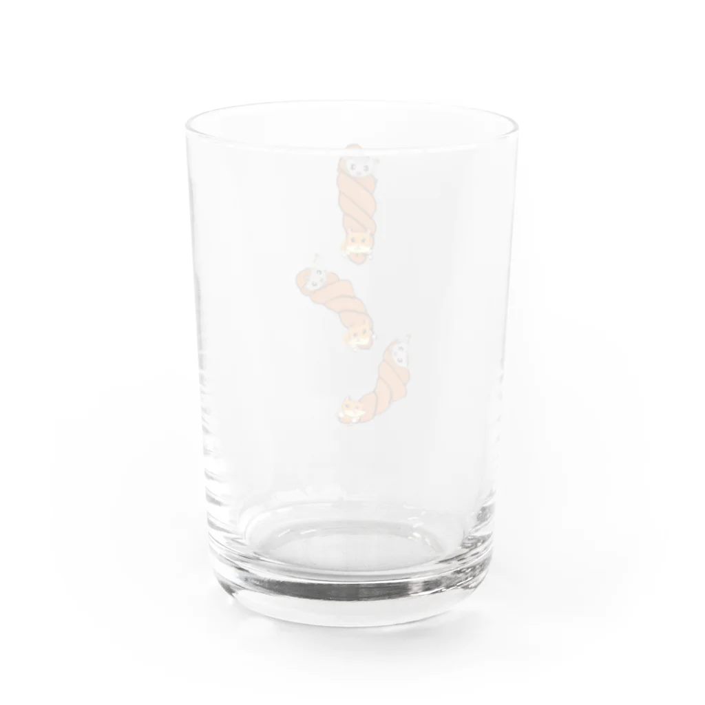 ハムぱん☆ハムロール＠直売店のネジネジハムぱん（ハムスター科・さくべい目） Water Glass :back