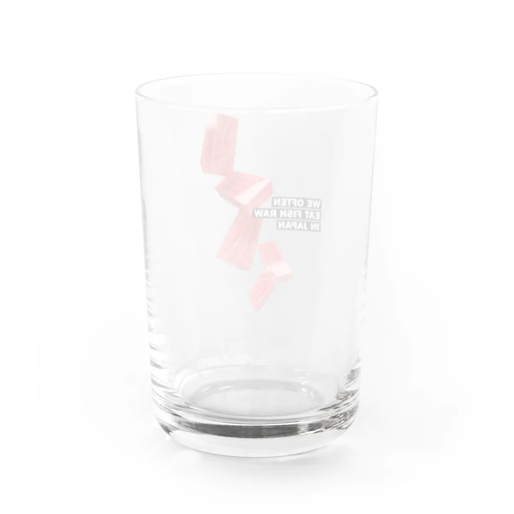 LONESOME TYPE ススの日本ではしばしば魚を生で食べる（まぐろ） Water Glass :back