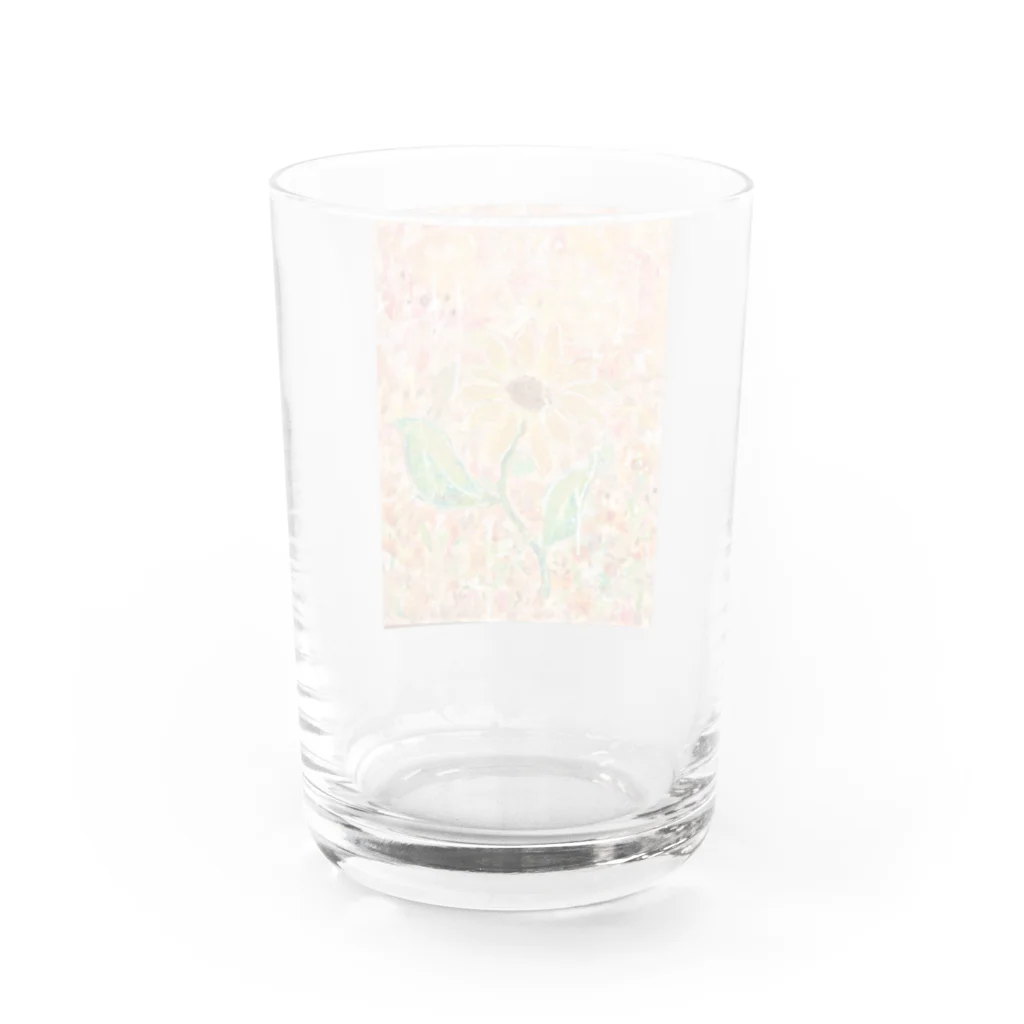 Lovearth🌍🌷の真夏のひまわり Water Glass :back