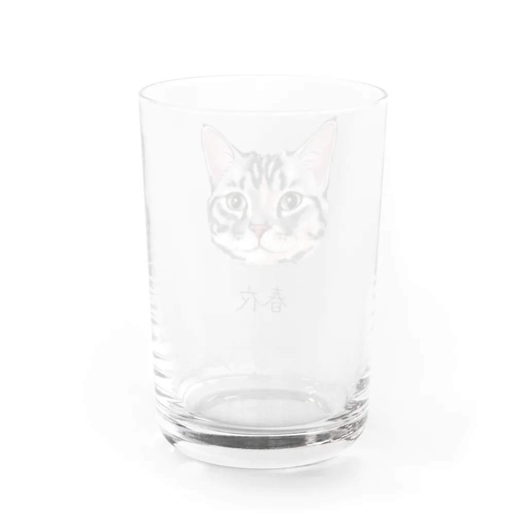 みきぞーん｜保護猫 ミッキー画伯と肉球とおともだちのsui Water Glass :back