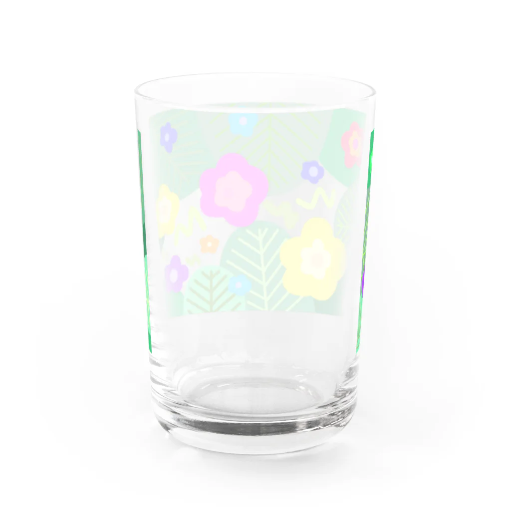 うにぽっぷこーんの観葉植物とお花 Water Glass :back