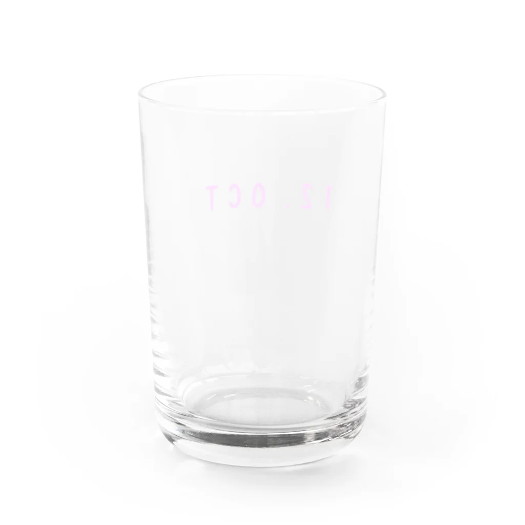 OKINAWA　LOVER　のバースデー［12.OCT］ピンク Water Glass :back