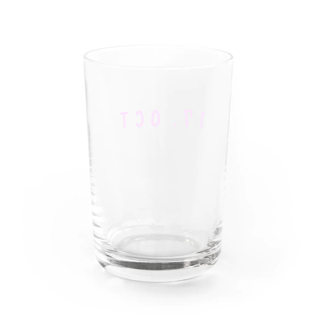 OKINAWA　LOVER　のバースデー［17.OCT］ピンク Water Glass :back