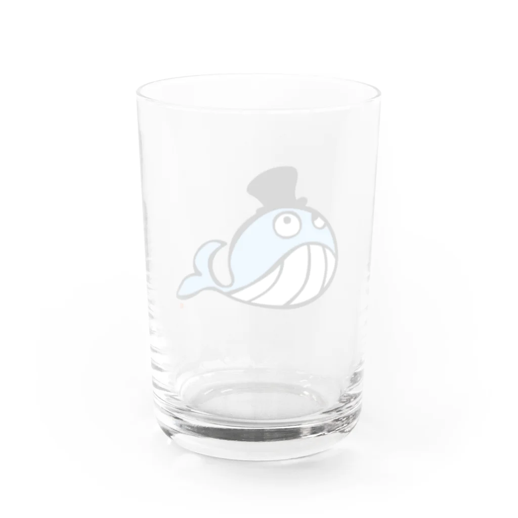 ittekiのくじらちゃん（カラー） Water Glass :back