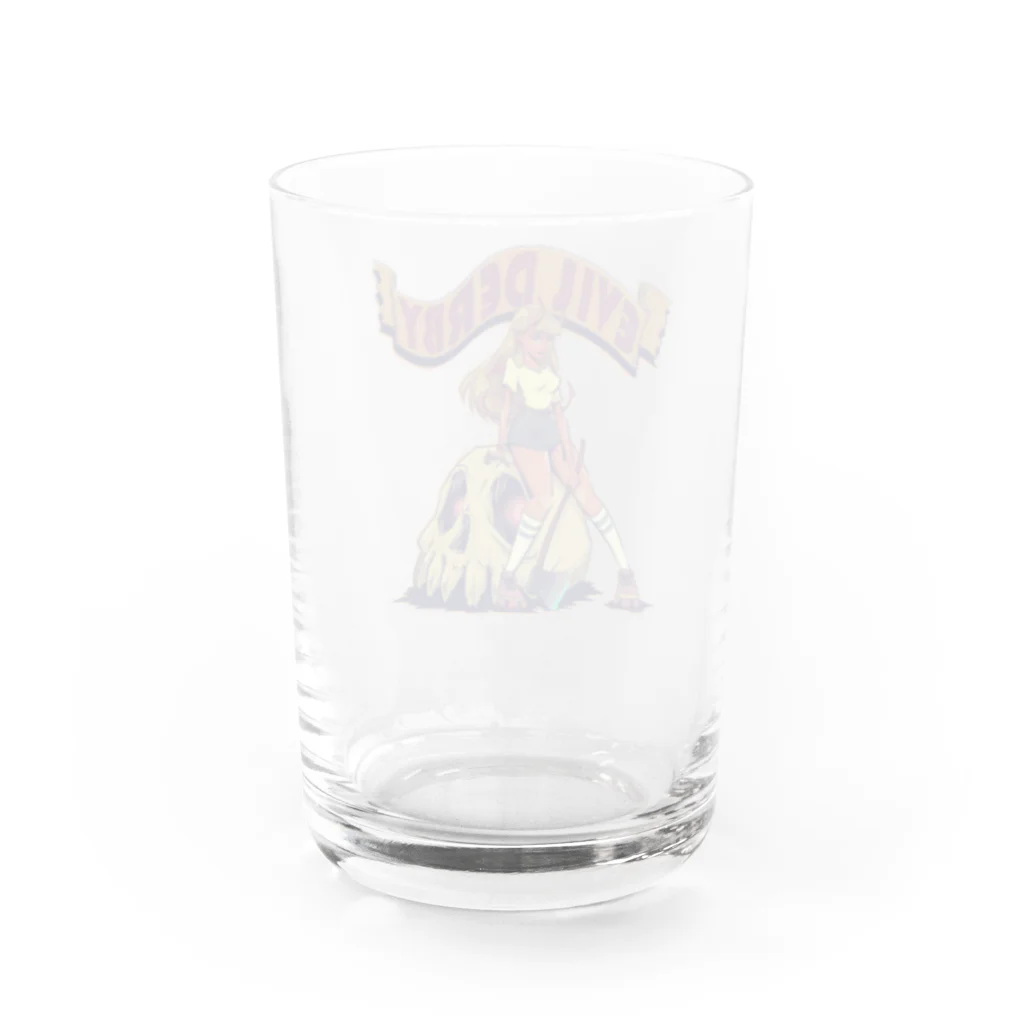 nidan-illustrationの"Evil Derby" Water Glass :back