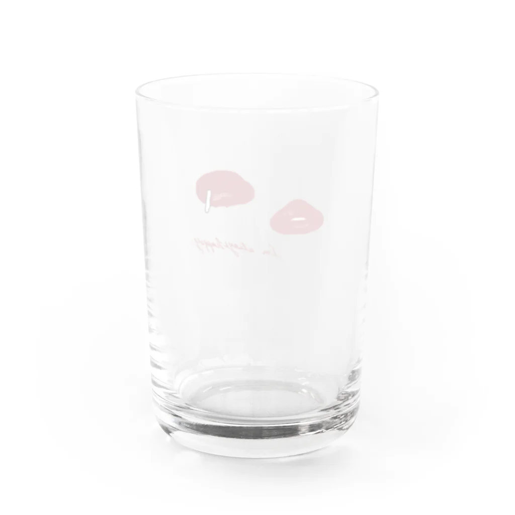 LacのI'm always happy Water Glass :back