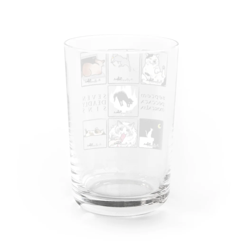 焦豆堂の七つの大罪（猫）カラー版 Water Glass :back