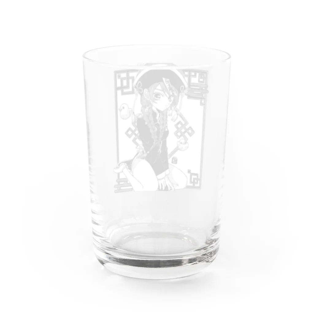 弐０Heartsのモノクロ＊キョンシーコミック風 Water Glass :back