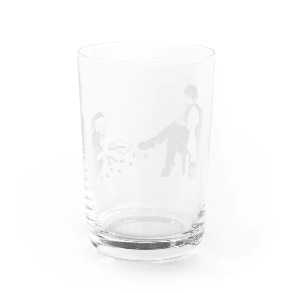 月城の探偵ちゃんと先生 Water Glass :back