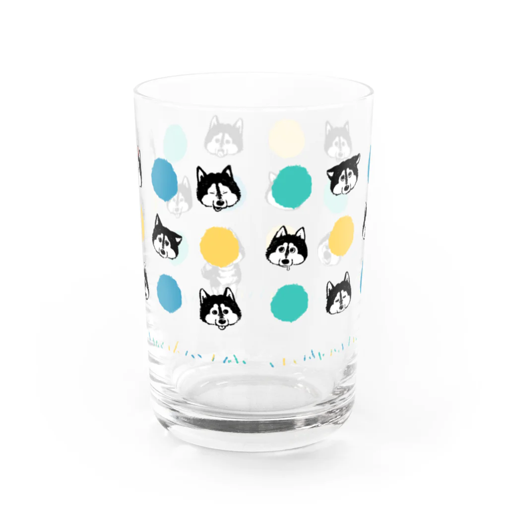 mokohiyori8の黒柴もこ。 Water Glass :back