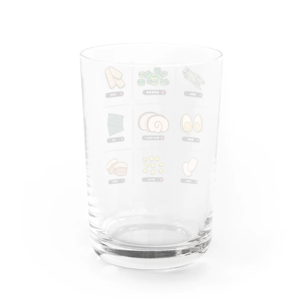 高堂玲/イラストの方のラーメントッピング Water Glass :back