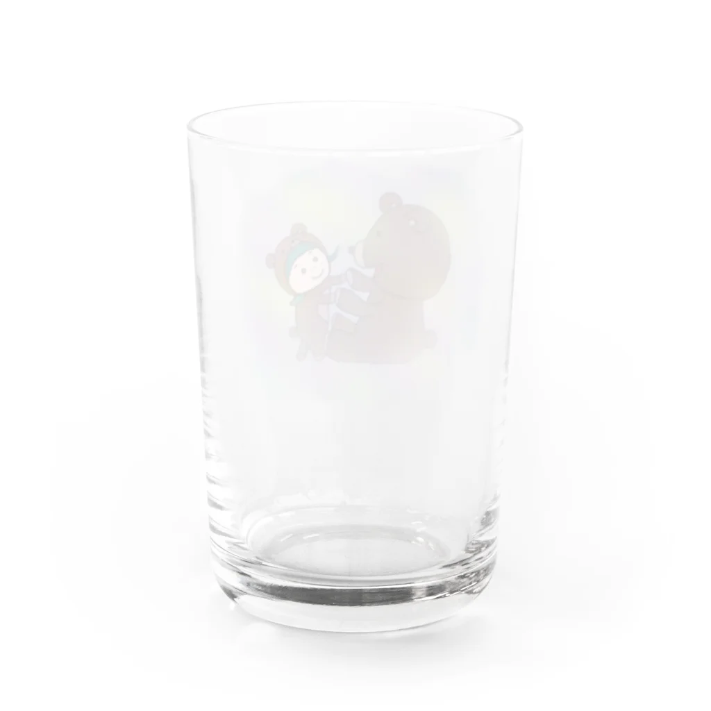 ゆるキャラくまの子NINOのクマの子NINO  くまさんと一緒 Water Glass :back