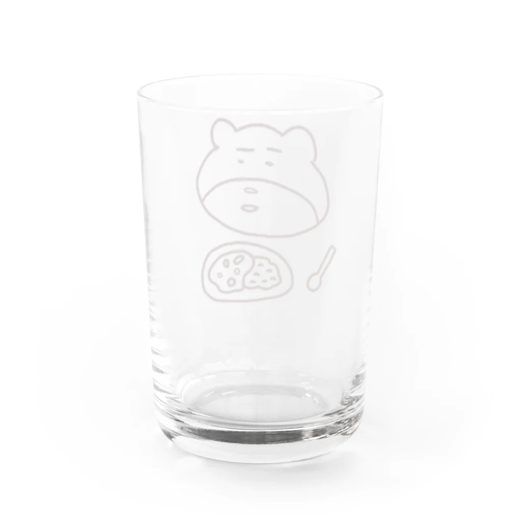 クマターンのクマタカレー ブラウン Water Glass :back