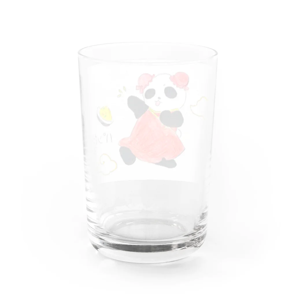 ポートレート100人斬りのパンだるま Water Glass :back