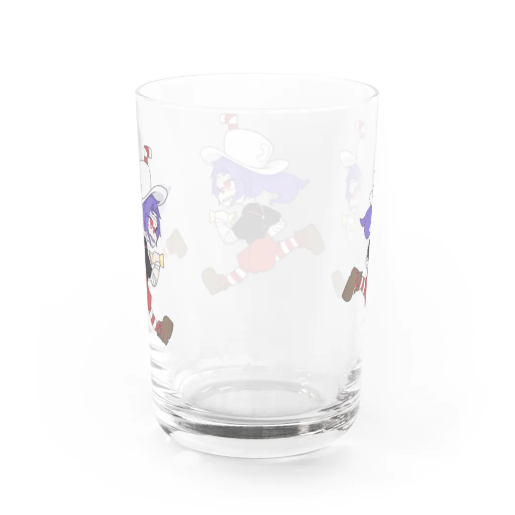 志上ストア@SUZURI本店のラン&ガン志上 Water Glass :back