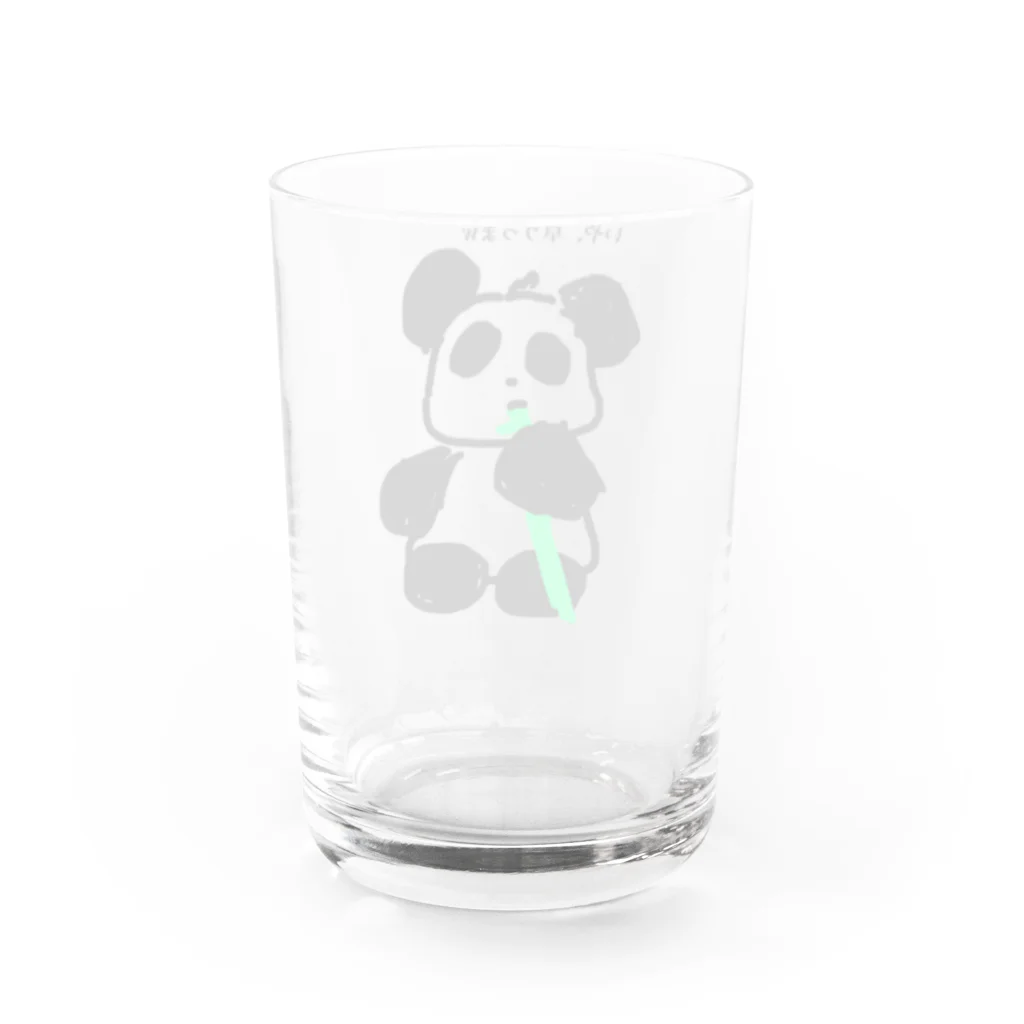 おろな、みるの𐤔𐤔𐤔 パンダ ﾁｬﾝ Water Glass :back