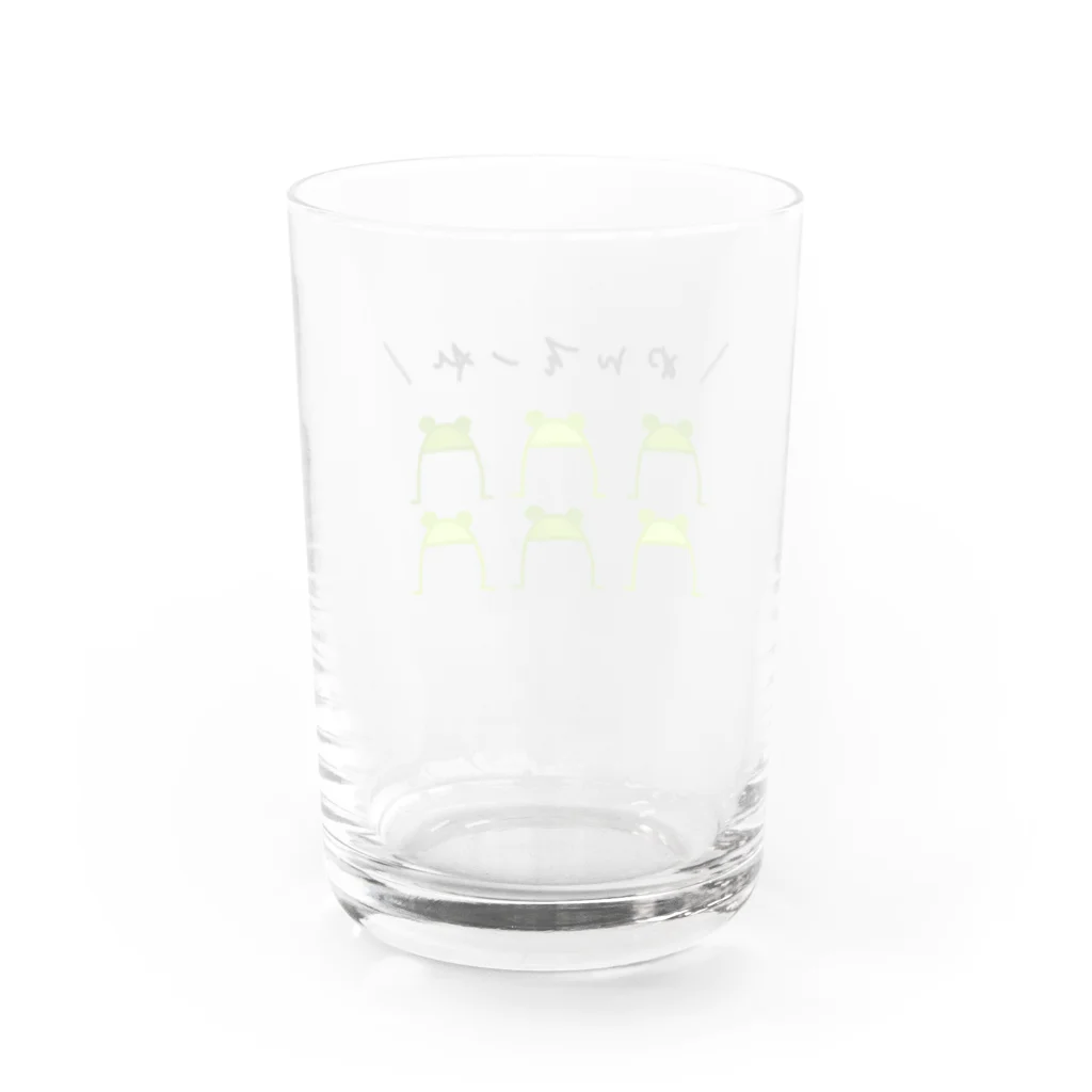 ダイナマイト87ねこ大商会のお出迎え！カエル隊 Water Glass :back