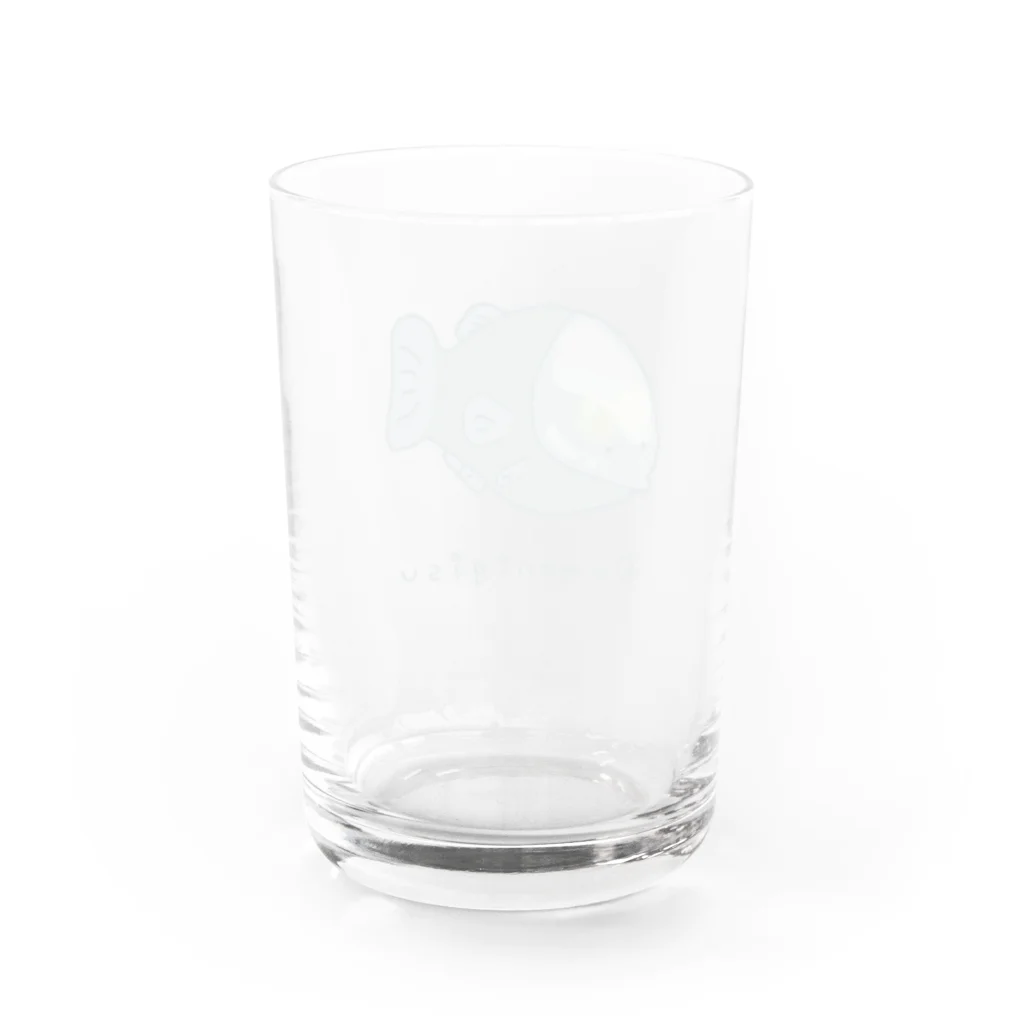 ゆるくやさしい世界のでめにぎすです。 Water Glass :back