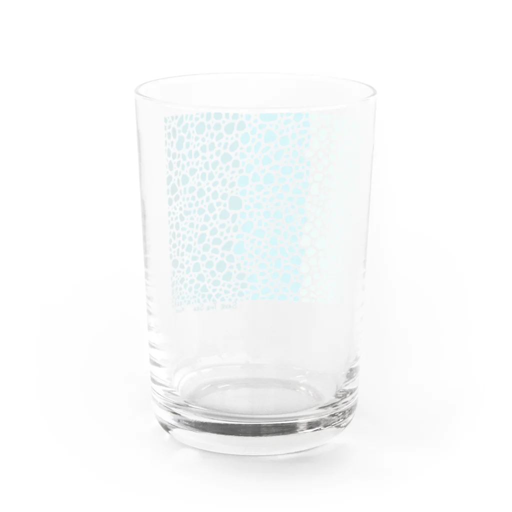 栗坊屋のSave The Sea Water Glass :back