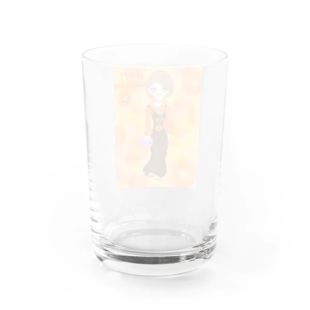 ラッキーチャームのハロウィンファッション Water Glass :back