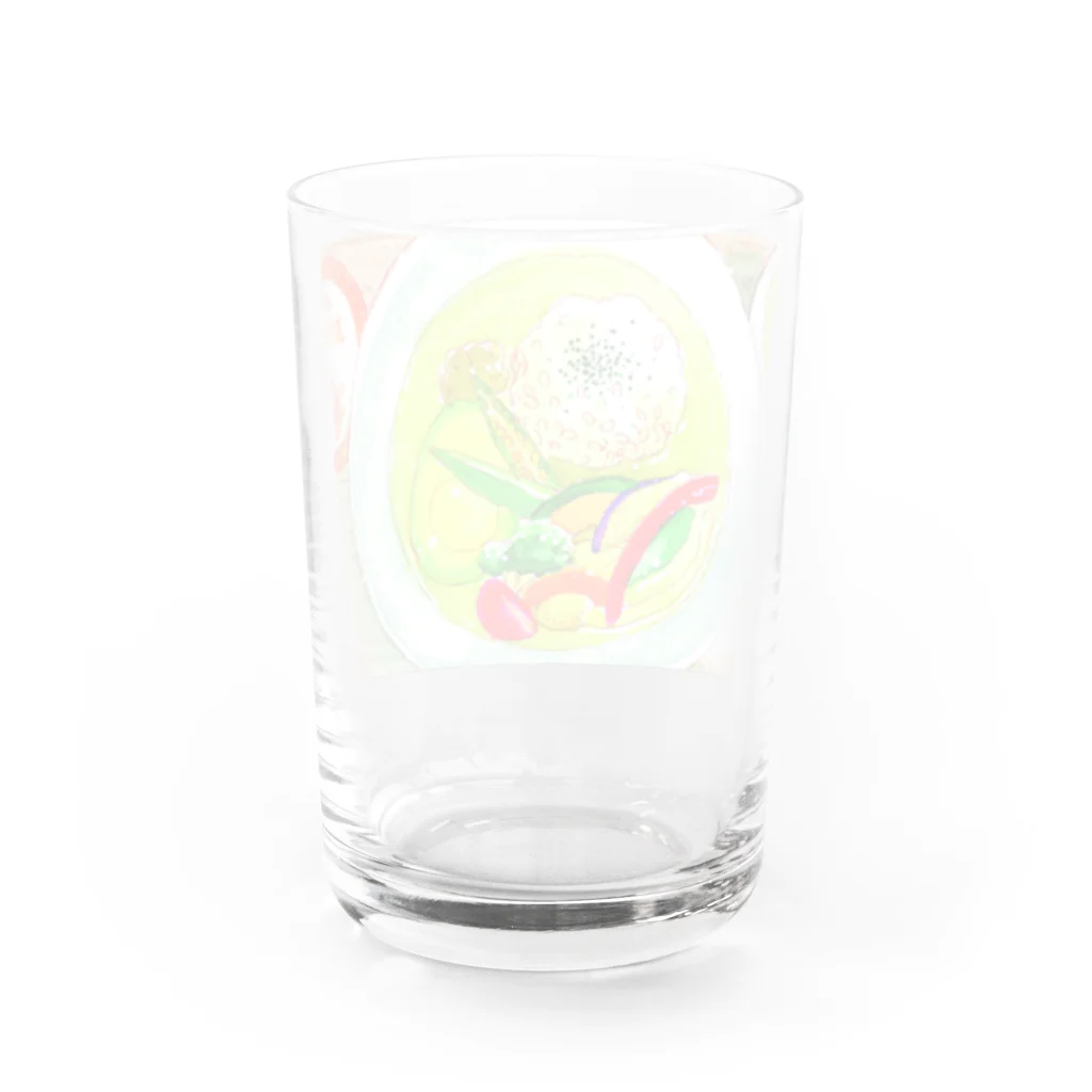 田村美穂のアボカドグリーンカレーグッズ Water Glass :back