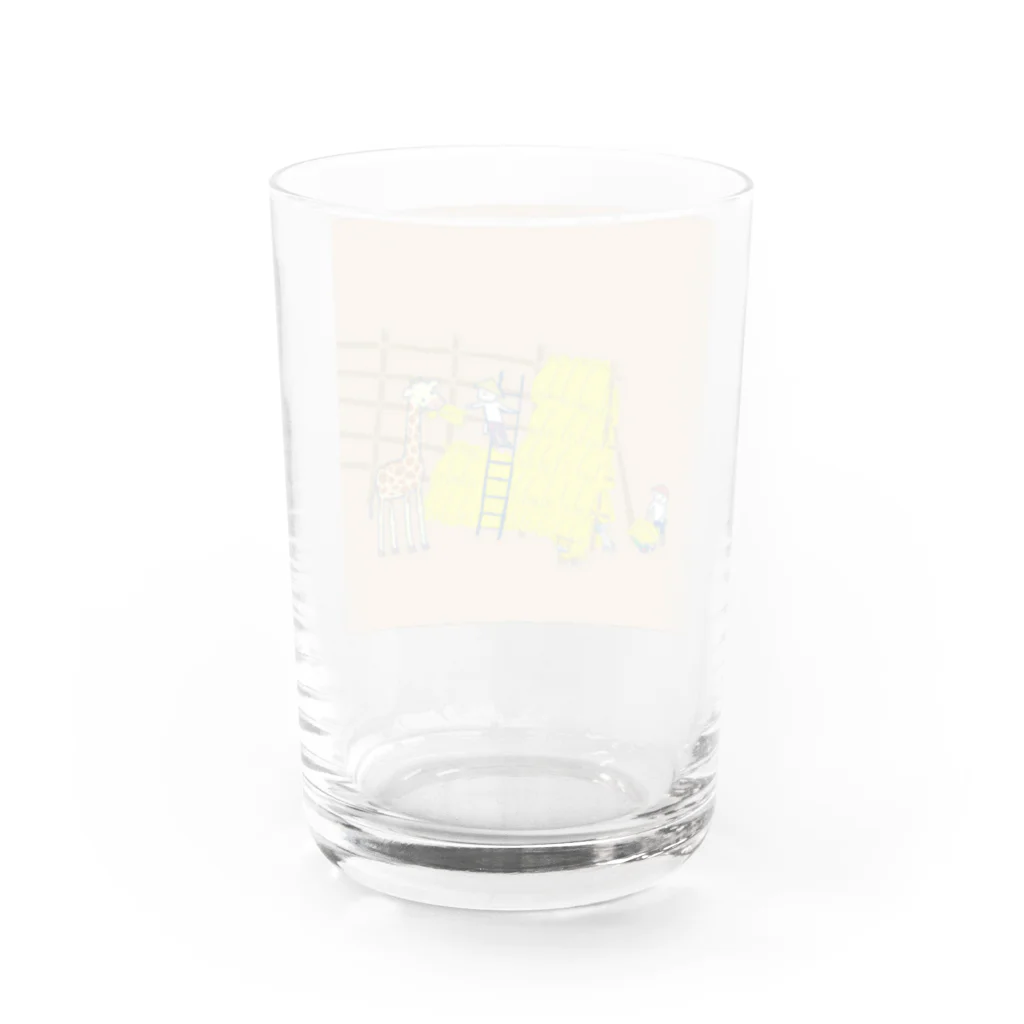 はやし企画のはざかけを手伝うキリン Water Glass :back