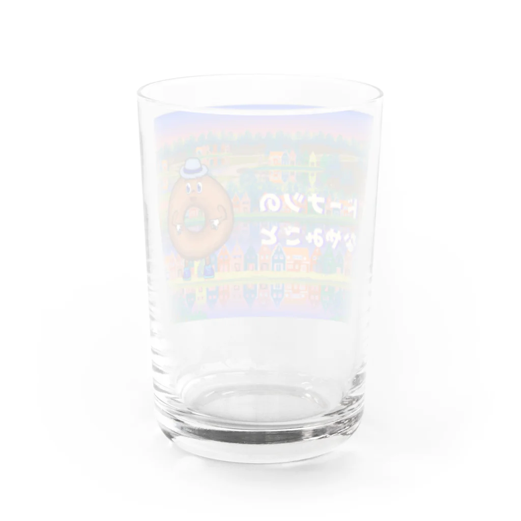 100 Papageno Storyのドーナツのなやみごと Water Glass :back