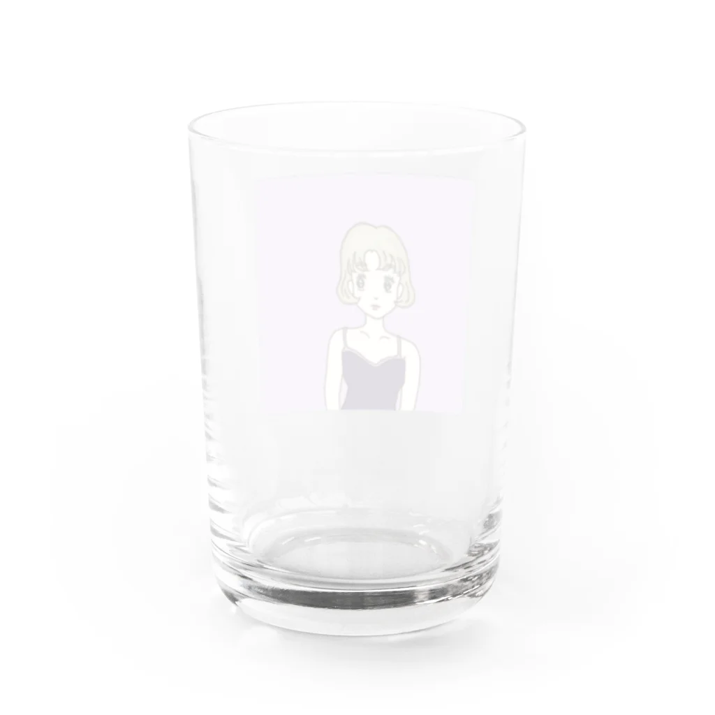 Hinanochin.shopのMs. Blonde Short Hair Water Glass :back