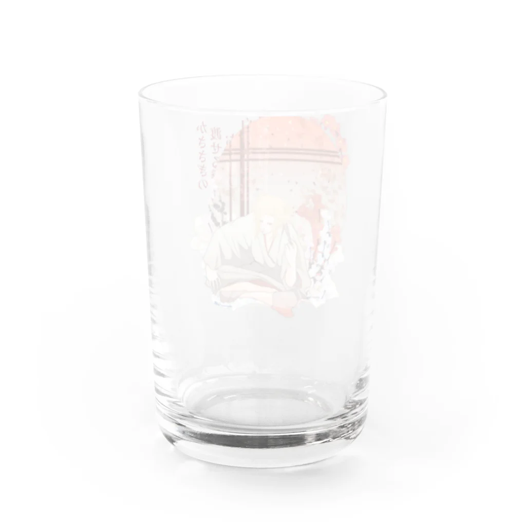 創作男子・稲冨の和装男子:かささぎの Water Glass :back