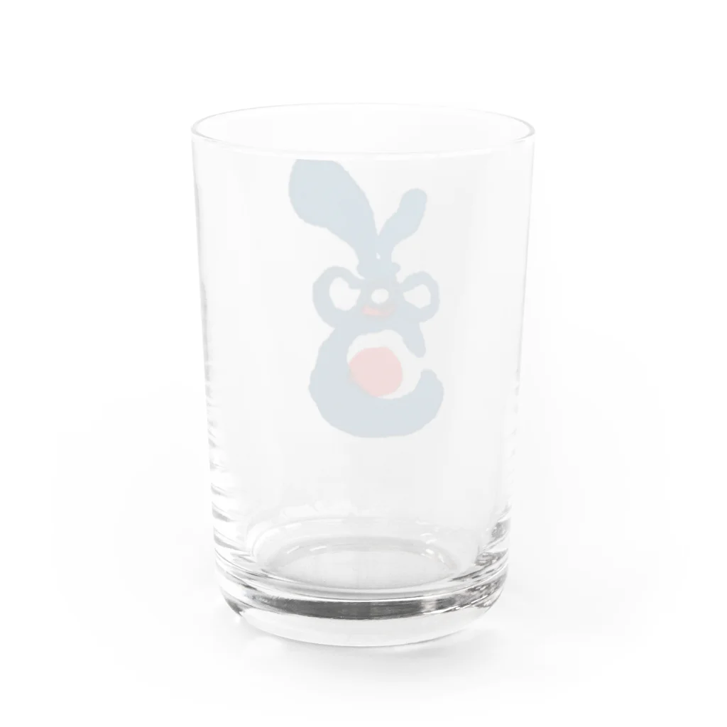 書道あーと　明笑akoの夢うさぎ Water Glass :back