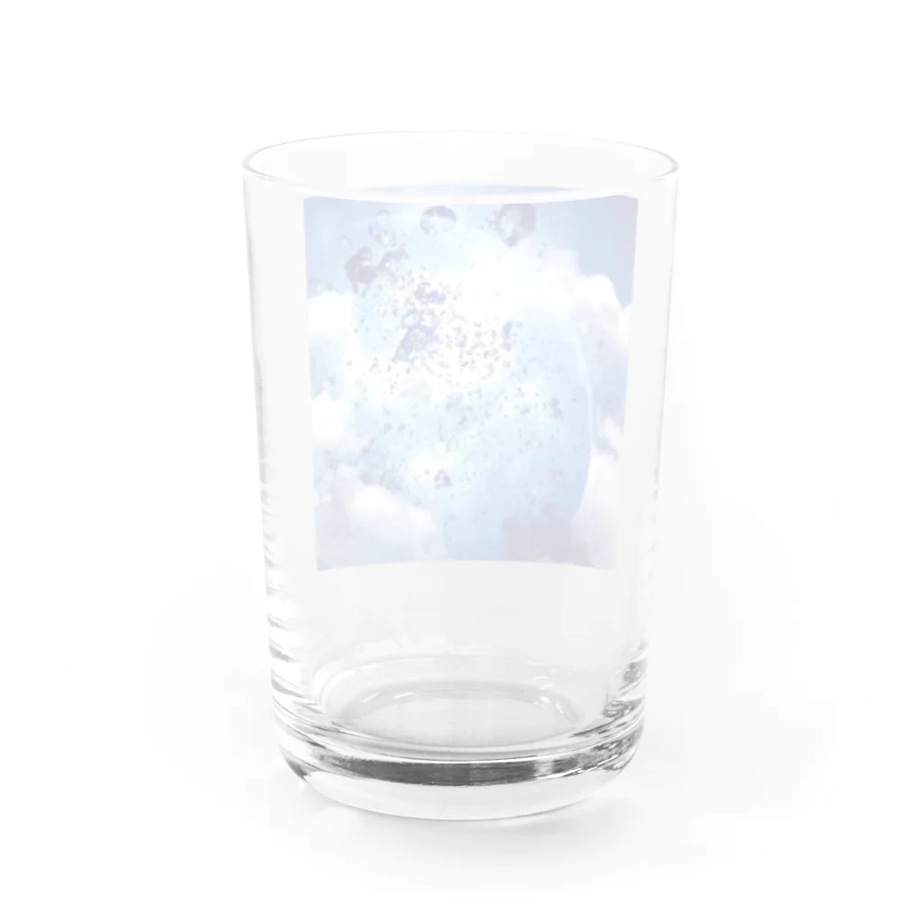 yuucanvasの宇宙アート･水の惑星 Water Glass :back