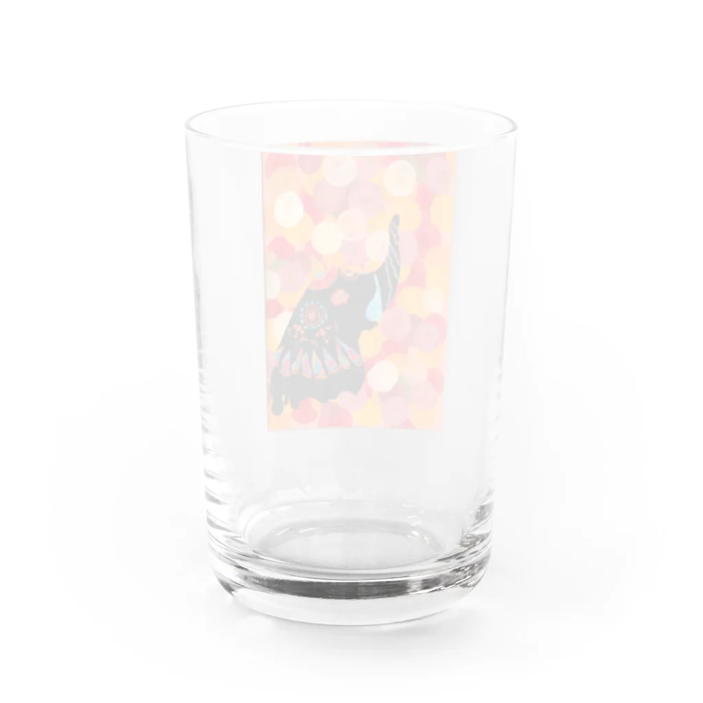 白南風諷こ ◇◇◇ みちのくの田園絵師のパレード　～ゾウの行進～ Water Glass :back