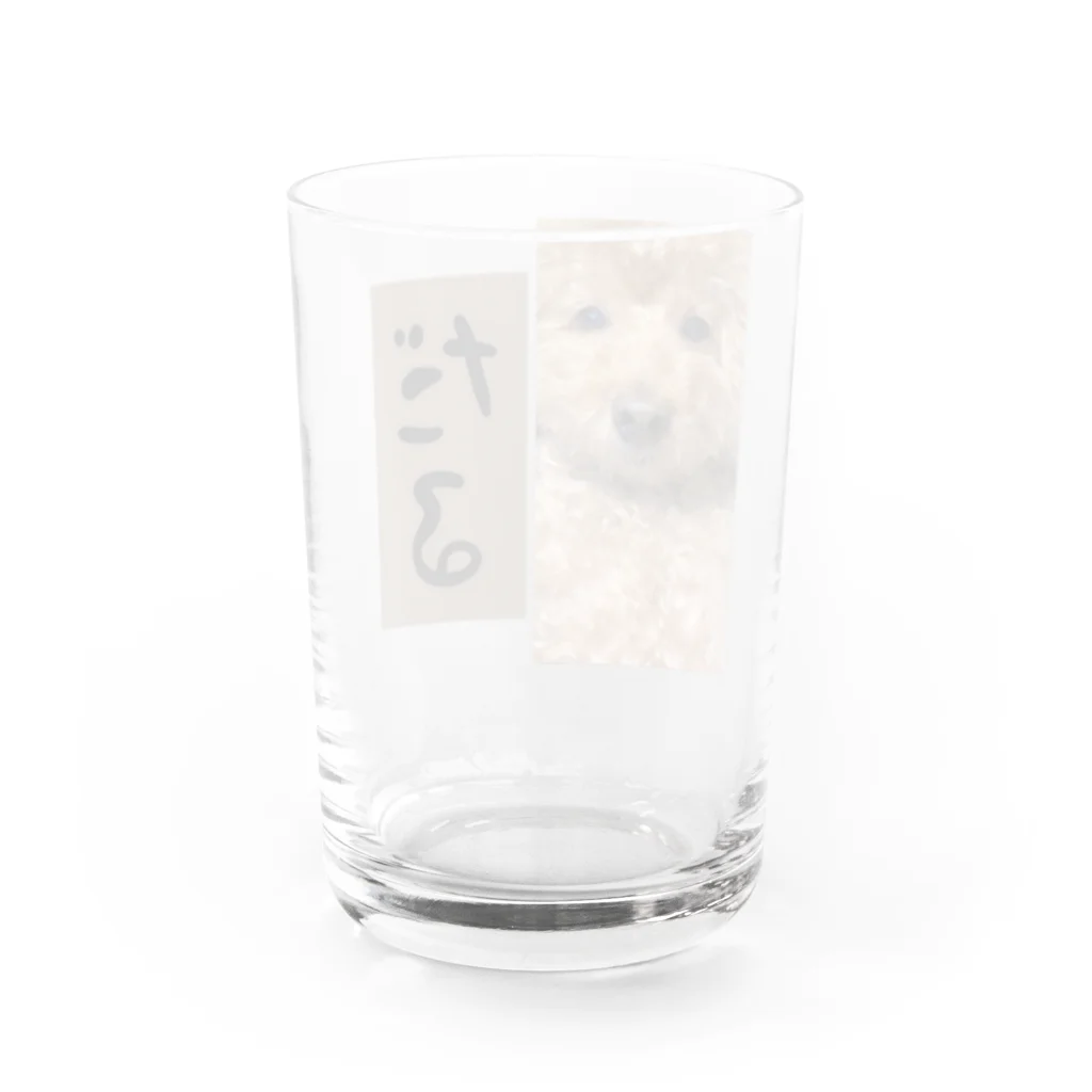 🐶ぷーちょこ公式ショップ🐶のだるちょこグッズ Water Glass :back