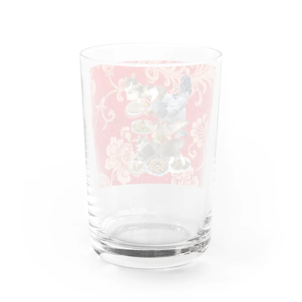 mnto雑貨洋品店の食い散らかし 中華パーティ 赤 Water Glass :back