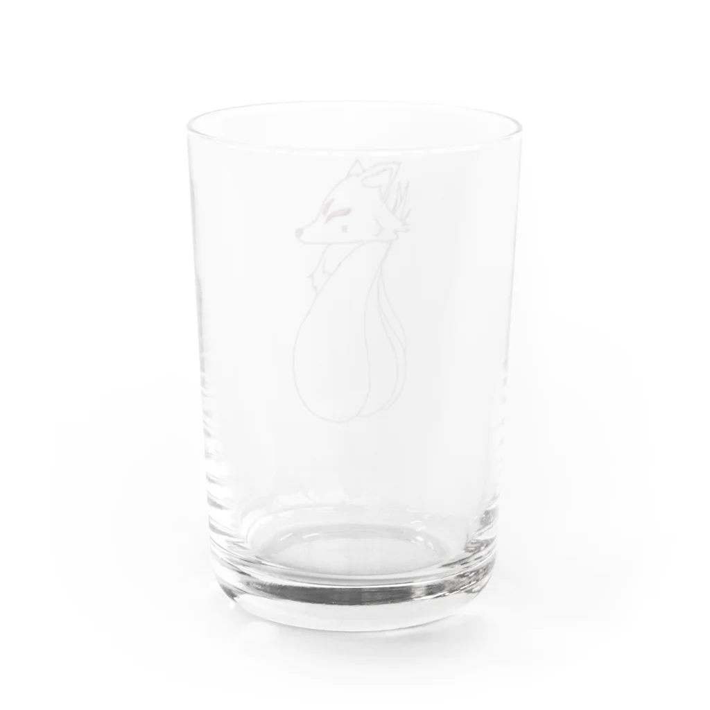 海の底際店の天狐(右向き) Water Glass :back