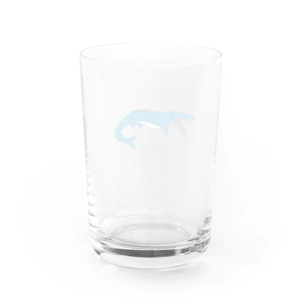 汐雨のふわふわモササウルス Water Glass :back