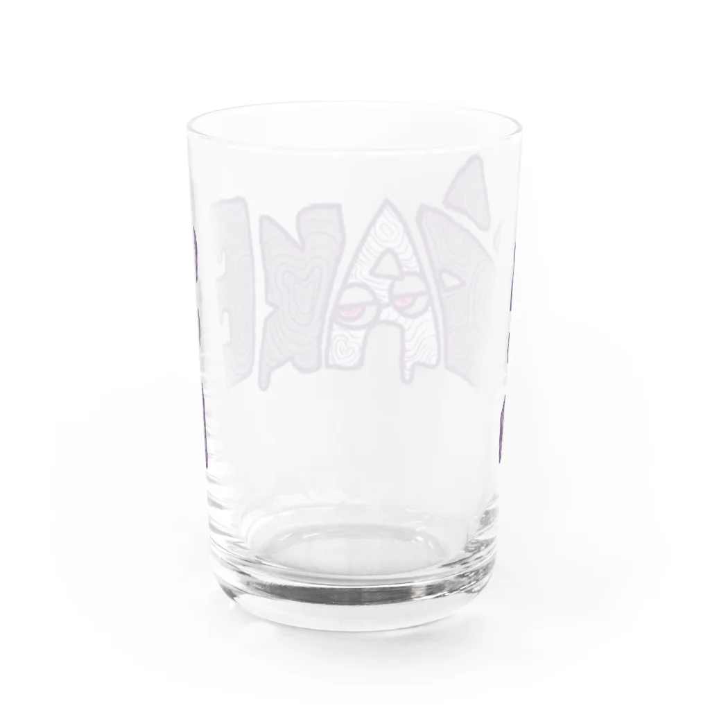 酒丸酔子🐱🍺の禍々SAKEロゴ Water Glass :back