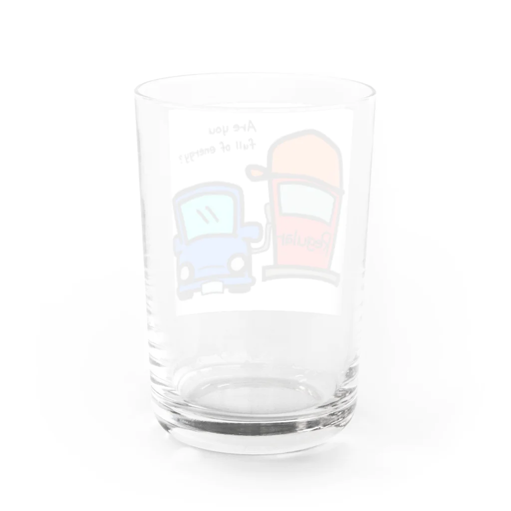 絵心屋空間のI'm an auto mechanic Water Glass :back