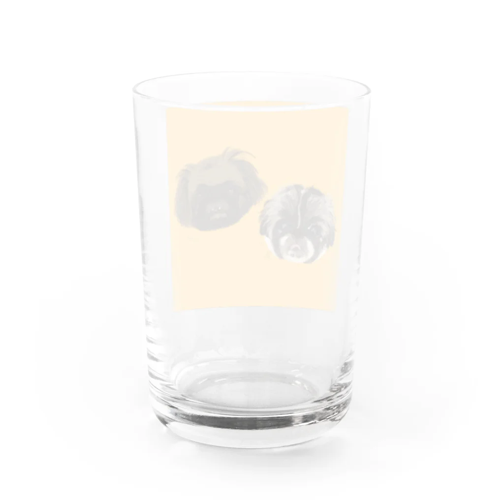 nuuko_artのいぬのムサシさんとコタツさん Water Glass :back