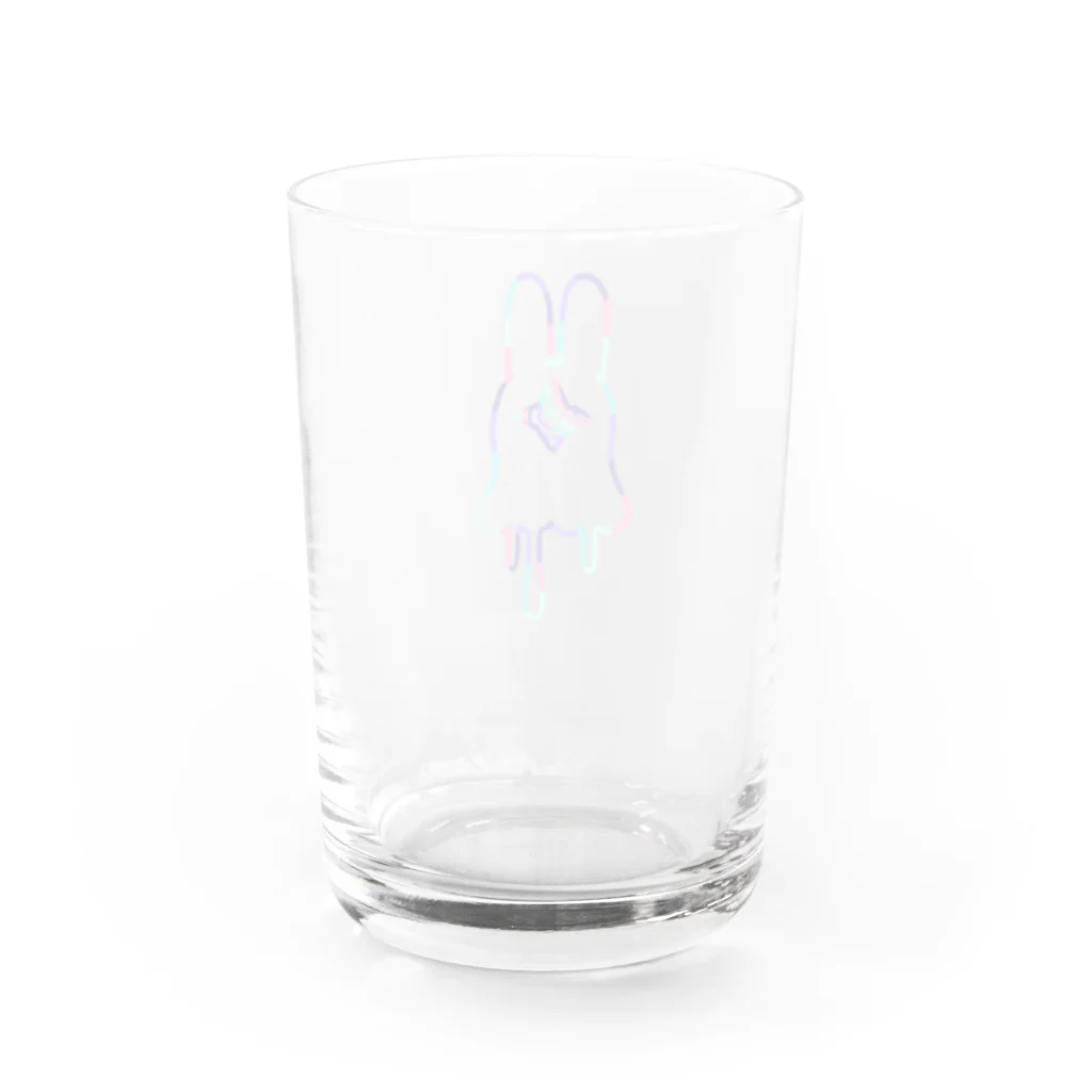 999ROXANEのUSAGI OBAKE -NEON- Water Glass :back