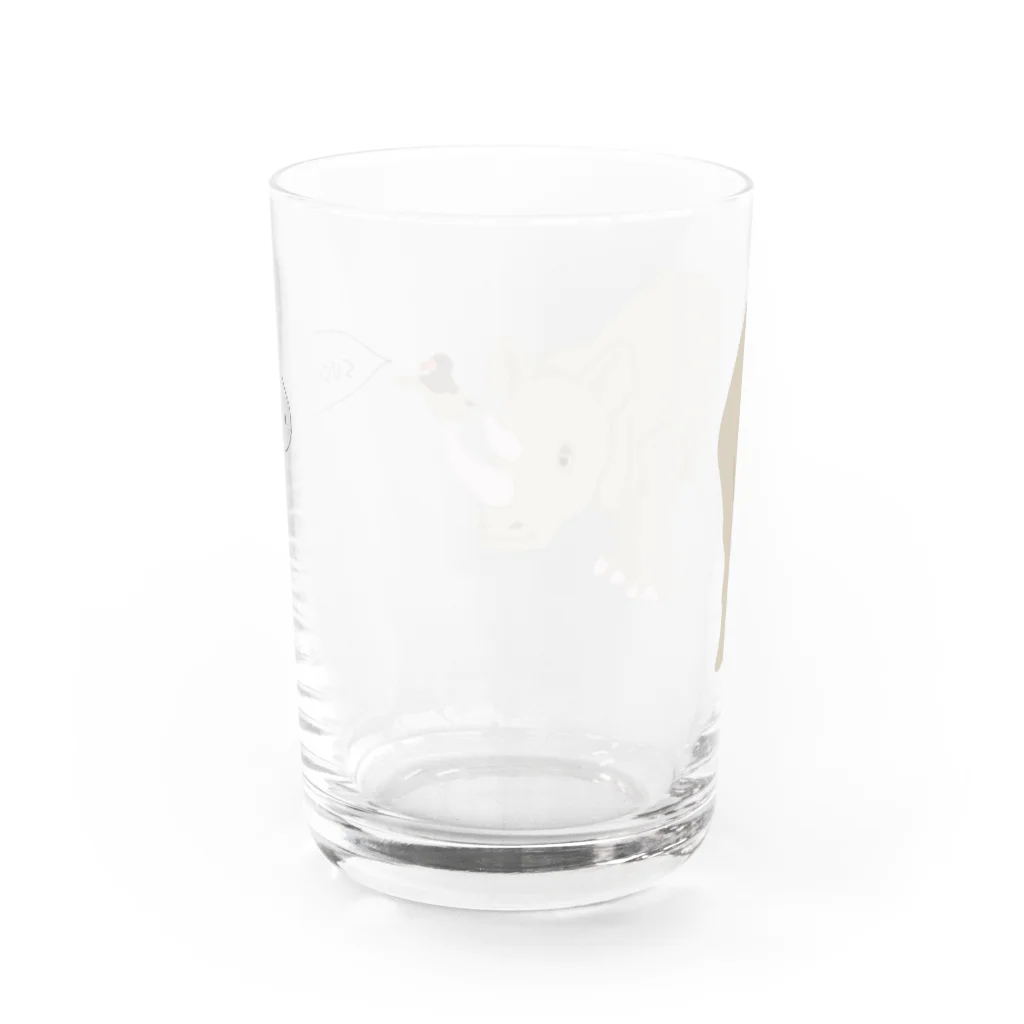 ari designのススメ!(サイとウシツツキ) Water Glass :back