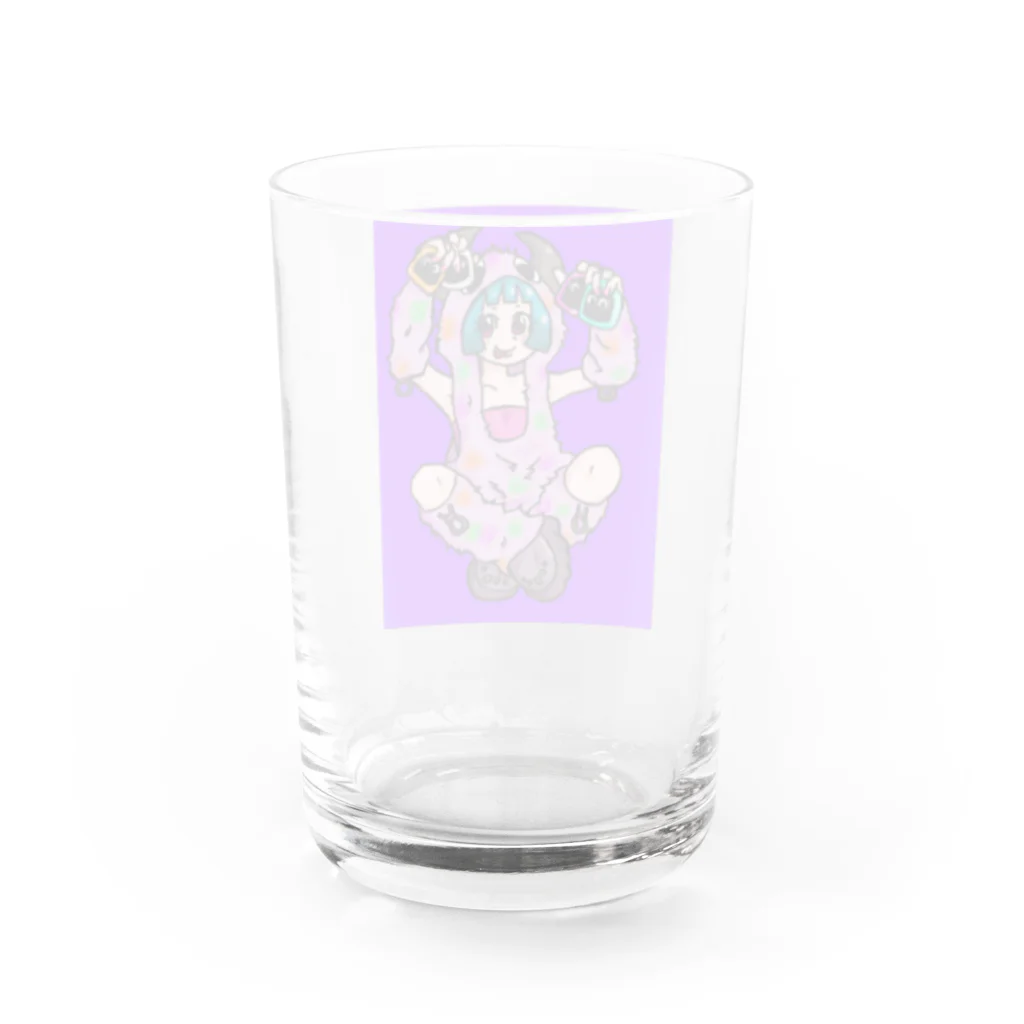 あやしいおばさん くろまめさんの○ュアアルコール（クラ○ナー）パープル Water Glass :back