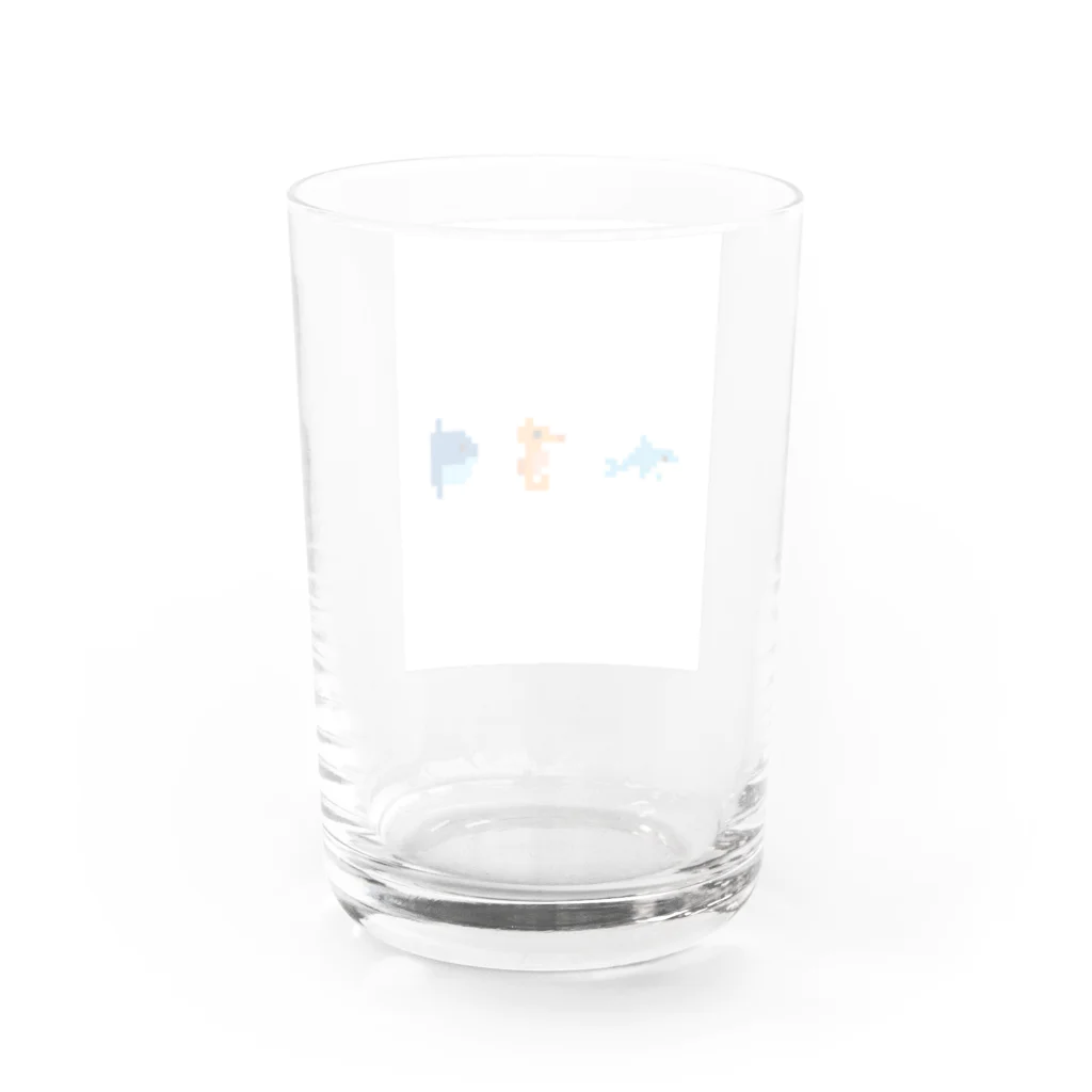 GRITの粗ドット絵・海の生き物シリーズ Water Glass :back