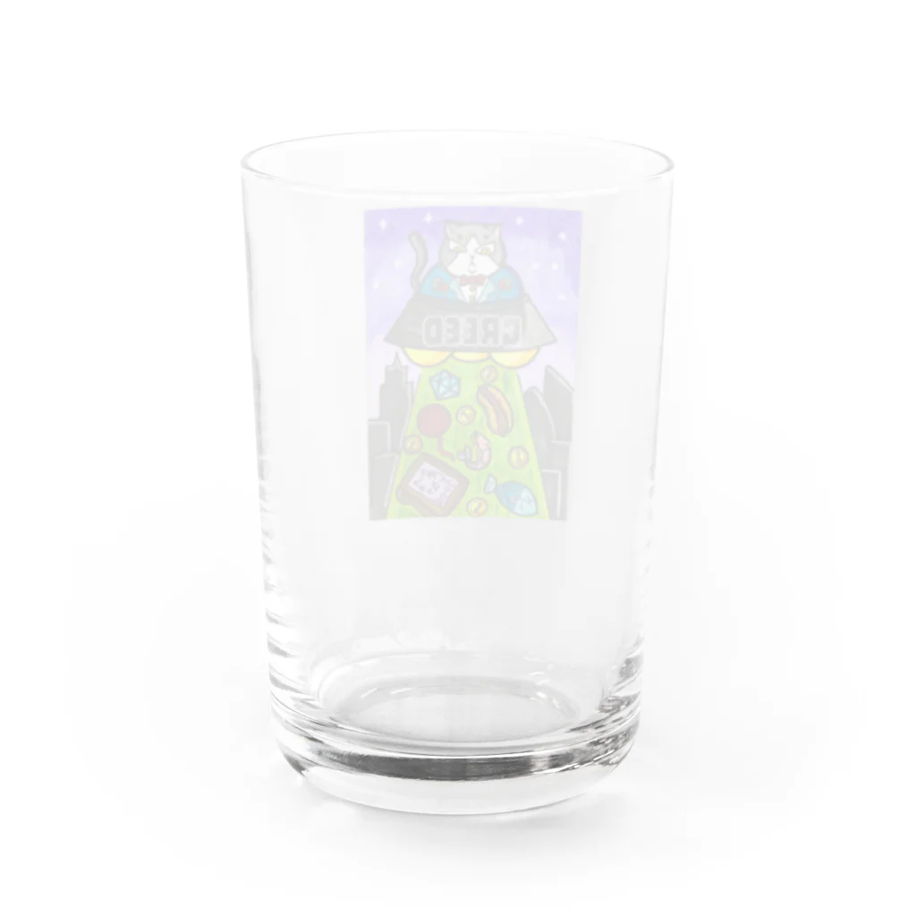 TAKOのUFOネコ Water Glass :back