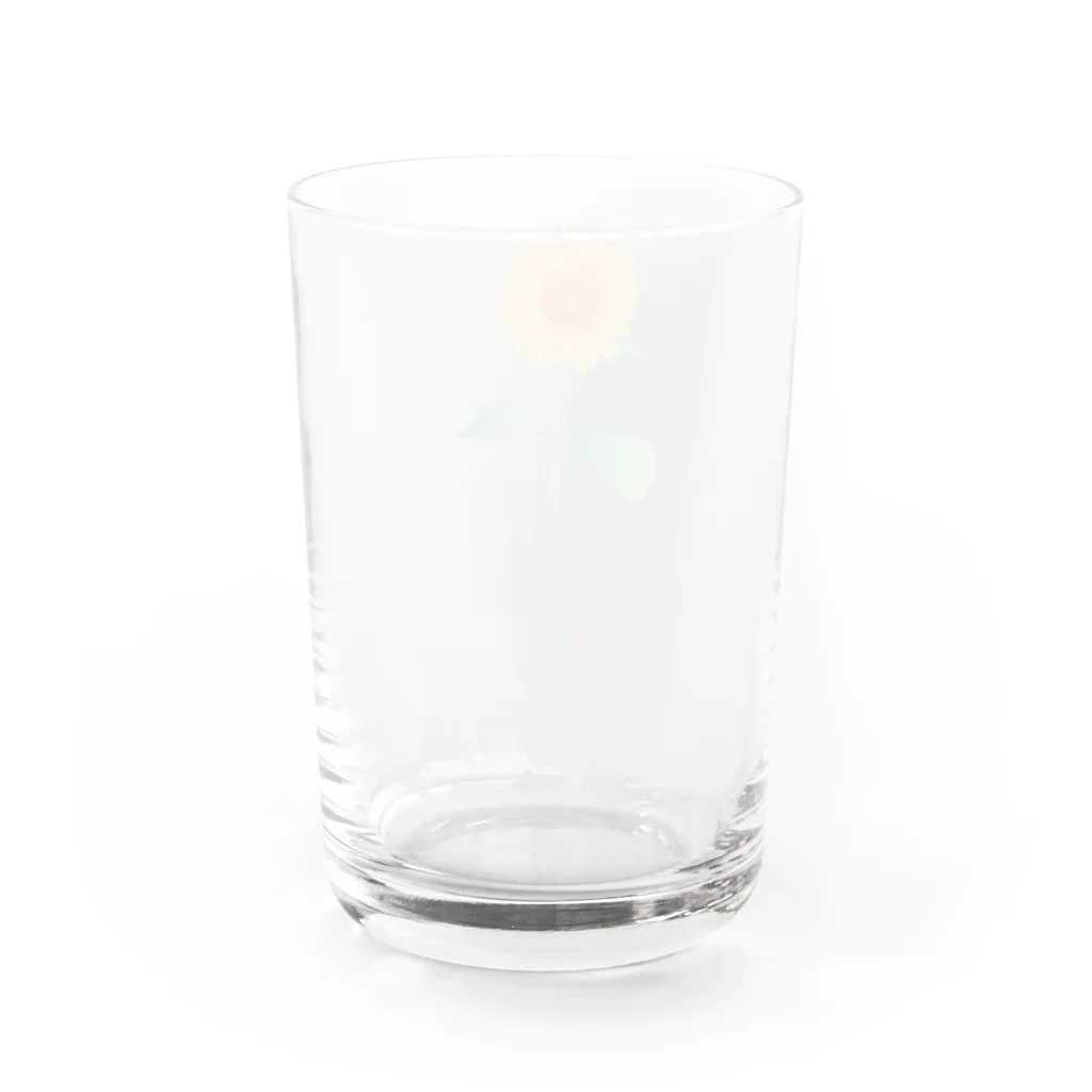 momo shopのヒマワリ Water Glass :back