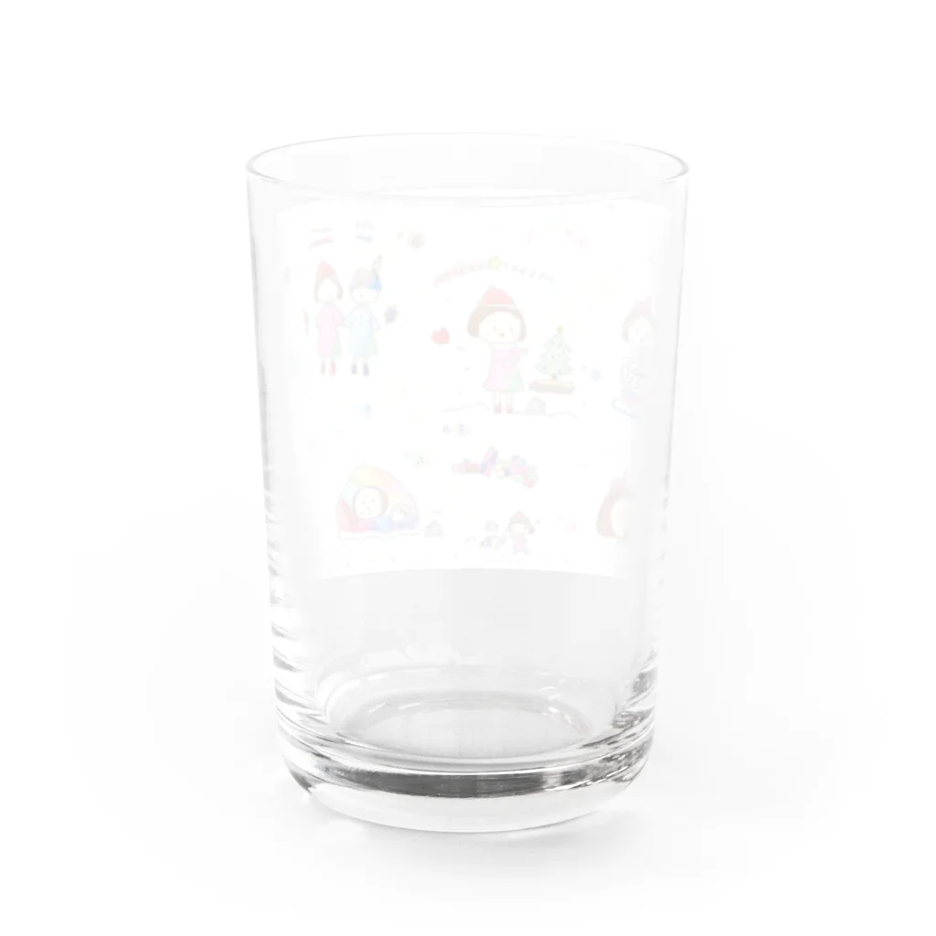 ヤマラ９のクランベリーとからすどりのクリスマス Water Glass :back