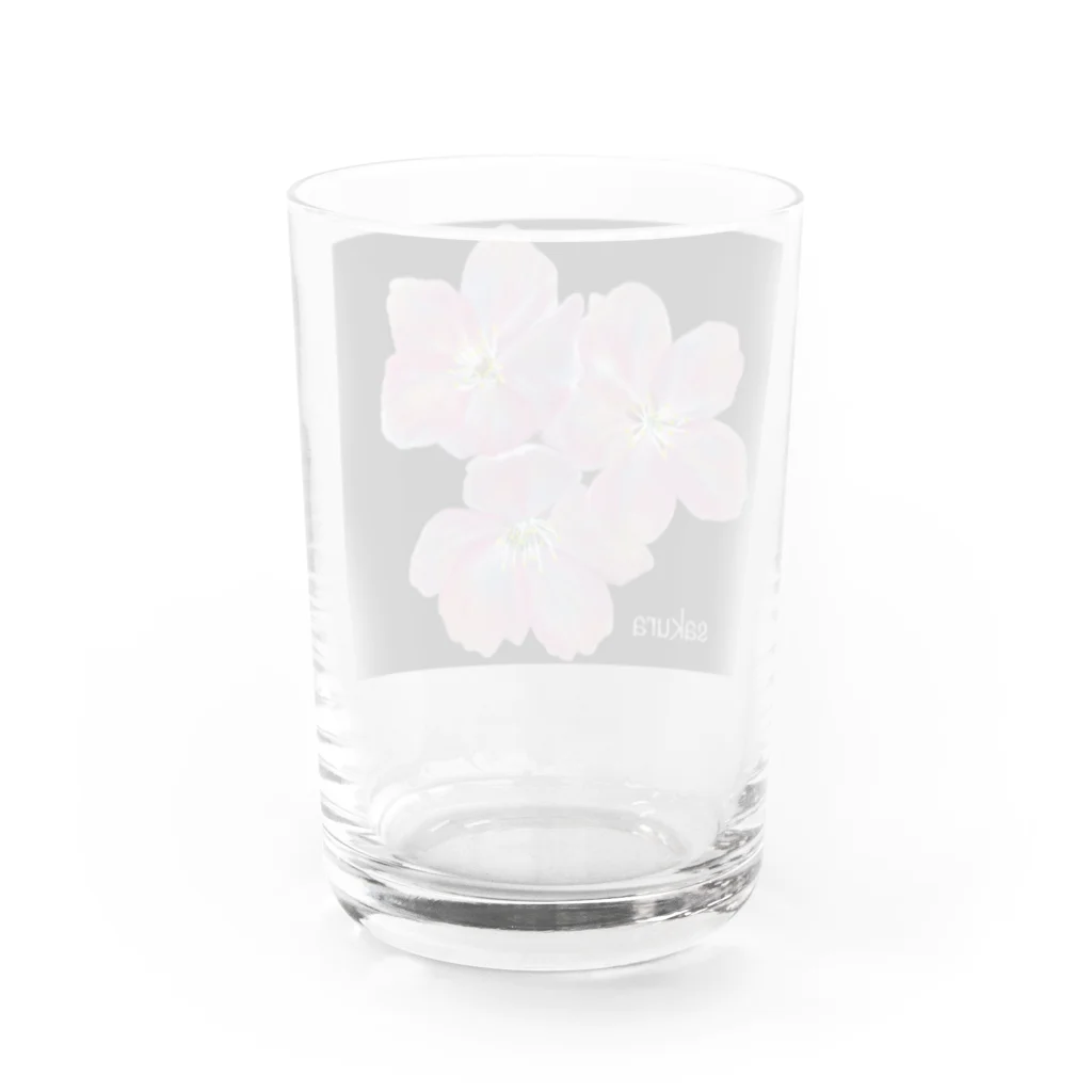 miraiの夢見るショップの輝くsakura Water Glass :back