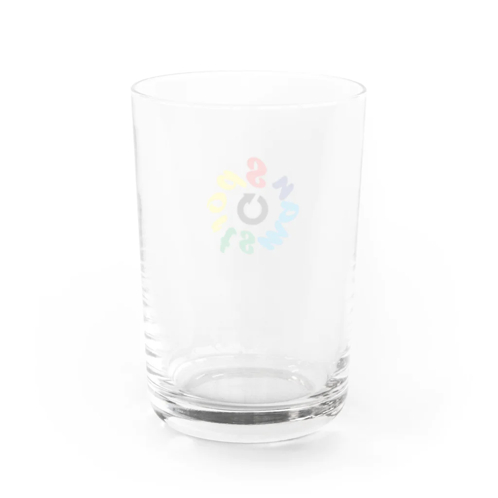 んまつーポスのんまつーポス 逆さlogo Water Glass :back