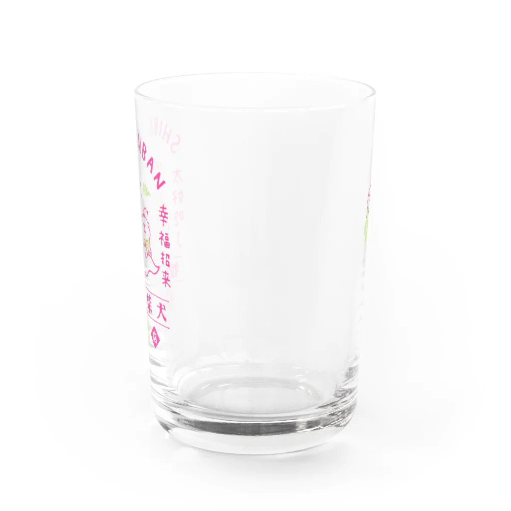 mindwaveincのしばんばん 微笑柴犬飯店（白） Water Glass :back